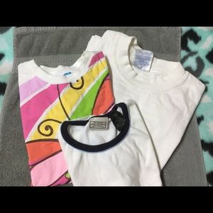 LOT 3 Girls Short Sleeve T-Shirt. Size 6-8. CUTE!